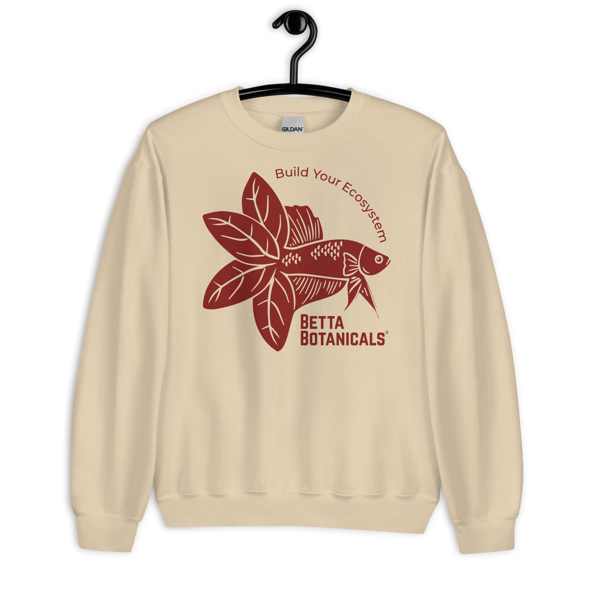 【CPGN STUDIO】Tropical Brushed Sweatshirt Women's Brushed Chest Graphic Crew Sweatshirt - Timberland