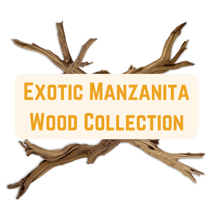 Exotic manzanita wood for aquascaping in blackwater aquariums and bioactive vivariums at Betta Botanicals.