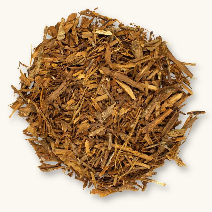 lose-up of Grade A+ True Ceylon Cinnamon Bark (Cinnamomum verum) pieces for shrimp aquariums, photographed on a natural background at Betta Botanicals.